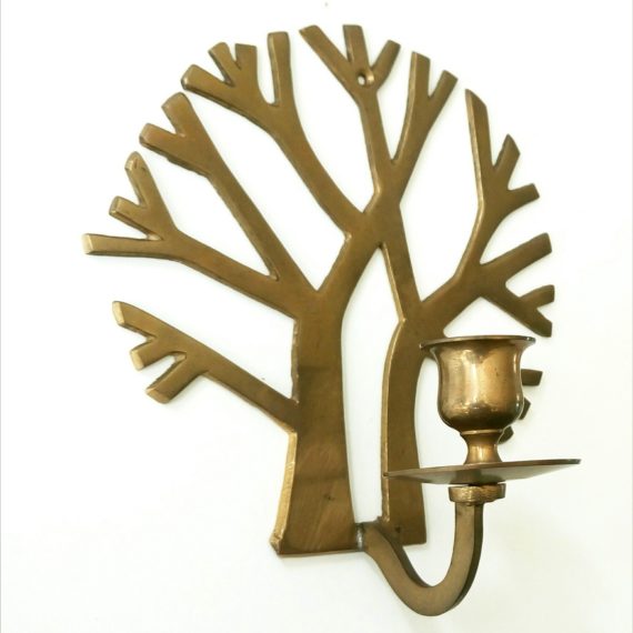 Koperen Wandkandelaar / Brass wall Candlestick -sold